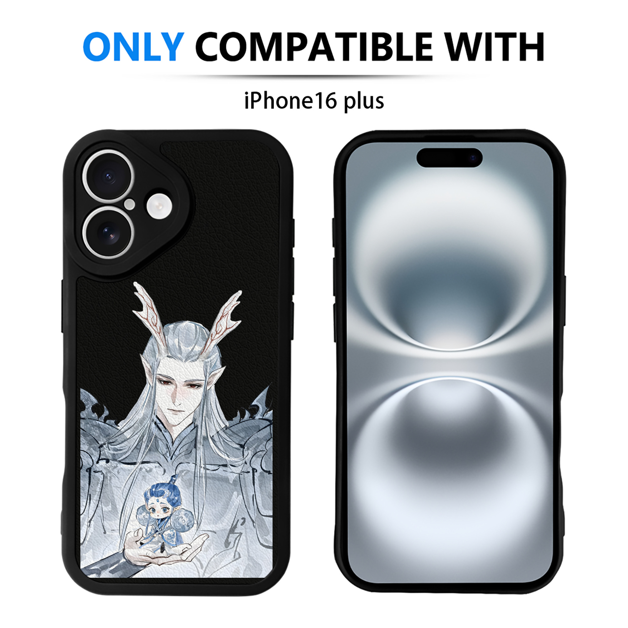 （画像用） Ne Zha 2 ナタ 魔童の大暴れ 【iPhone 16シリーズ対応】シリコンスマホケース（レザー調） 材質：シリコン